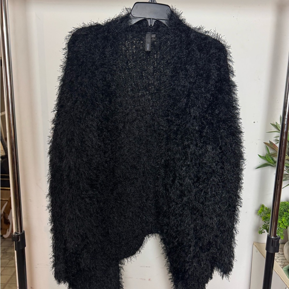 Black Fuzzy Women's Sweater